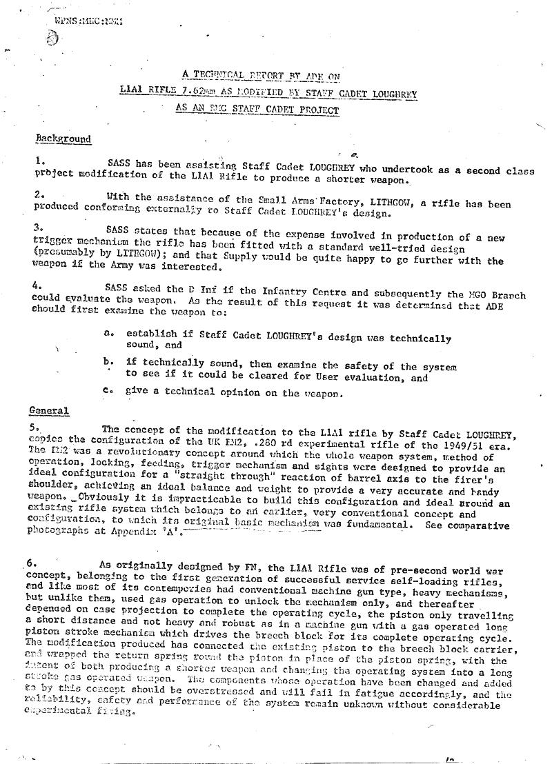 Report by LtCol Mike Chivers (British Army Retd) on value of RMC No2 Working Mockup